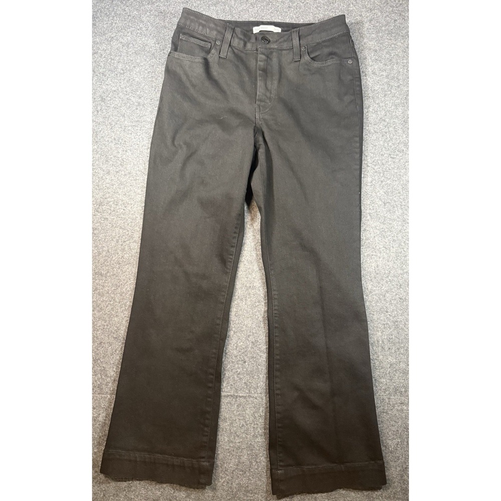 Nine West Kick Flare High Rise Black Jeans Size 6